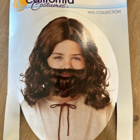 Toddler Wig and Beard  for Forrest Gump/Jesus costume. - Picture 2 of 2